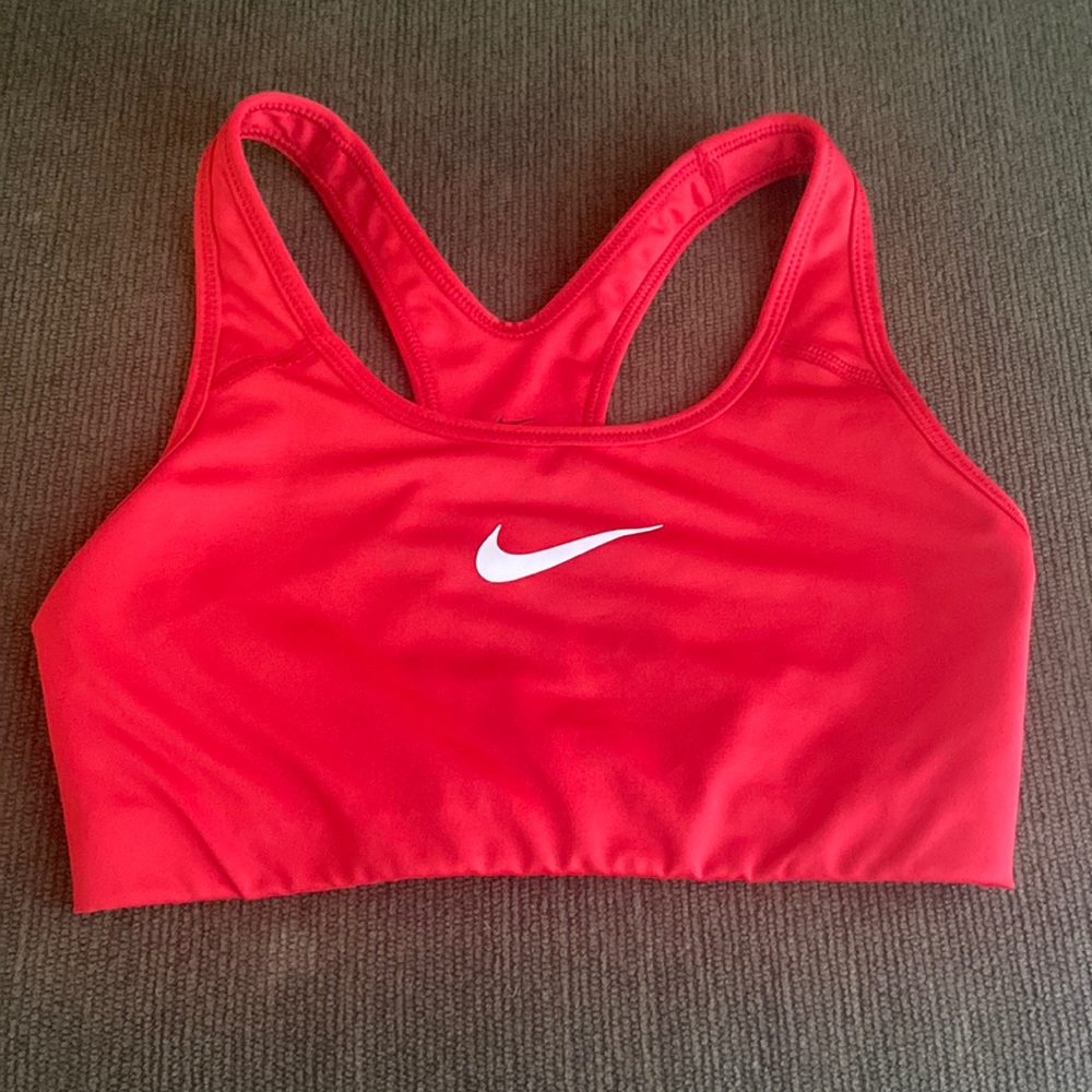 Red Nike sports bra